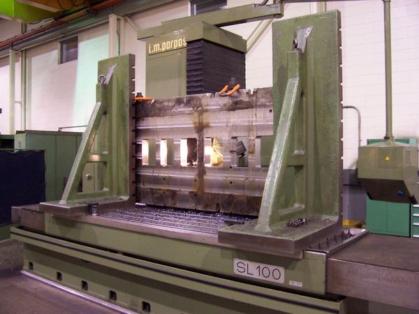 Large die section on the boring mill